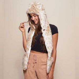 Snow leopard SpiritHood NWOT